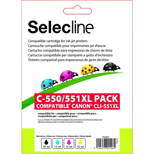 Cartouche 4 Couleurs C-551 PACK