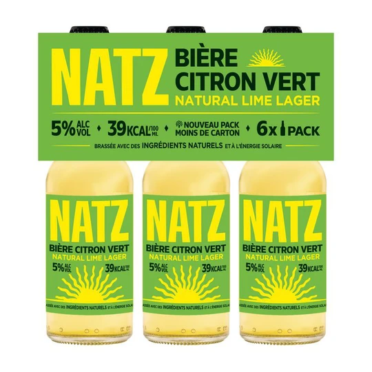 Bière aromatisée au citron vert 5% bouteilles