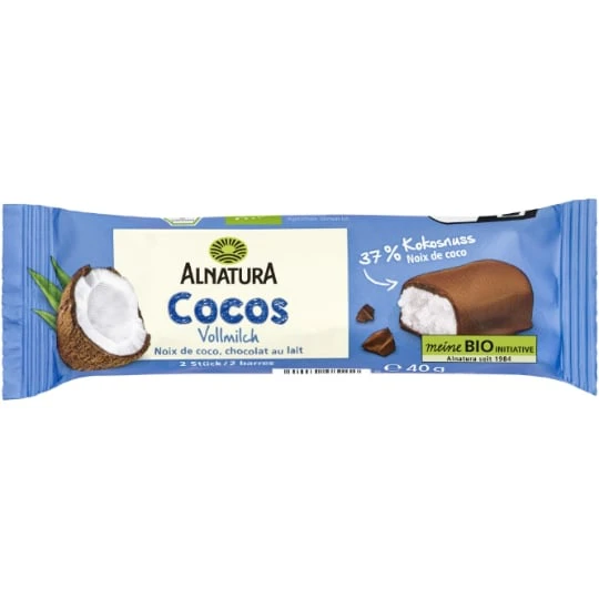 Barre noix de coco chocolat au lait