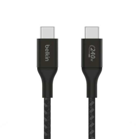 Câble Tressé USB-C vers USB-C 240W 2m - noir