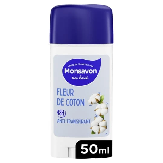 Déodorant stick Anti-transpirant Fleur de coton 48h