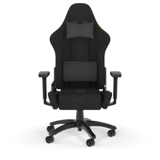 Chaise de jeu TC100 RELAXED - Tissu noir/noir