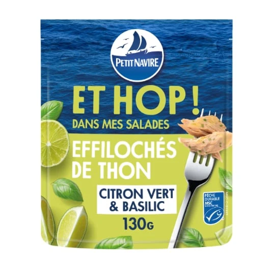 Effilochés de thon citron vert et basilic