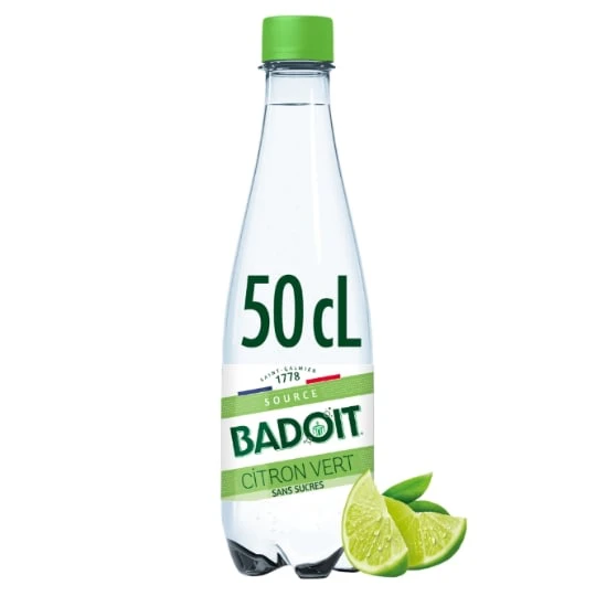 Eau gazeuse aromatisée citron vert sans sucres