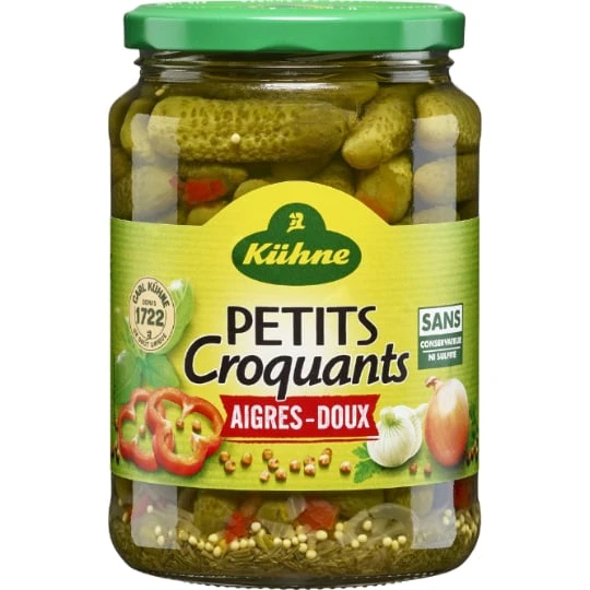 Cornichons petits croquants aigres-doux