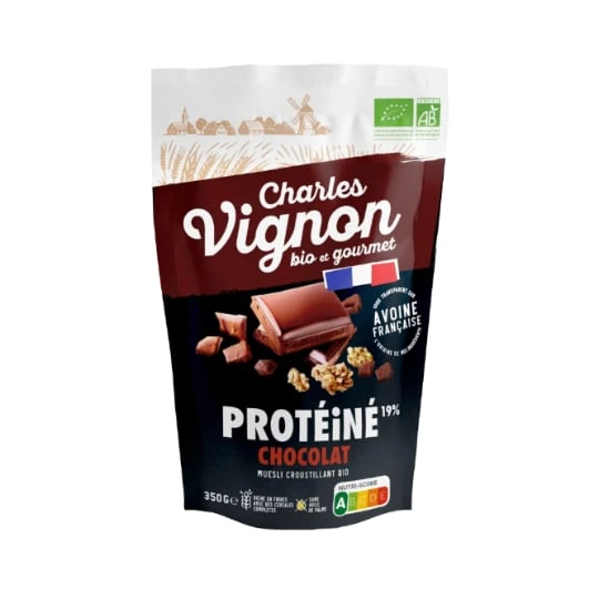 Muesli croustillant protéiné chocolat bio