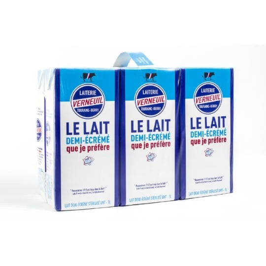 Lait Demi-Ecreme Stérilisé UHT