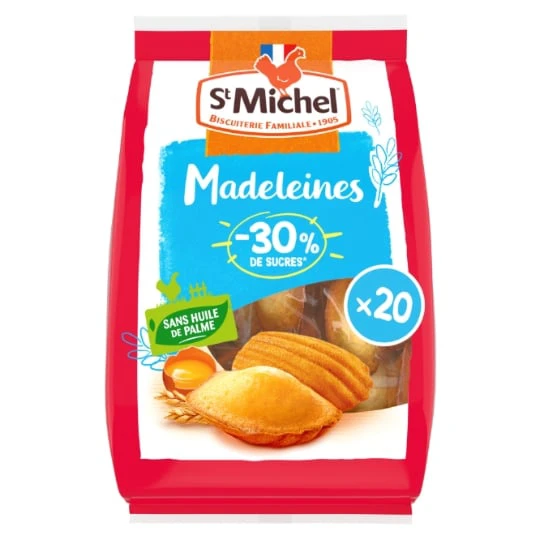 Madeleine individuelle -30% de sucres