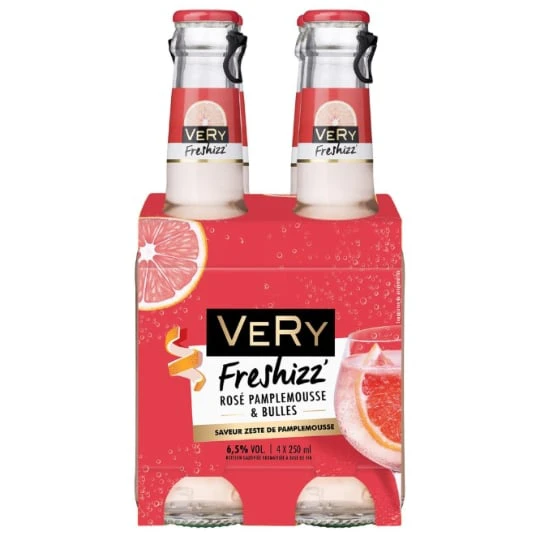 Boisson Aromatisée à Base de Vin Rosé Pétillant Pamplemousse