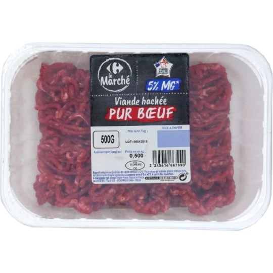 Viande hachée pur bœuf 5% MG