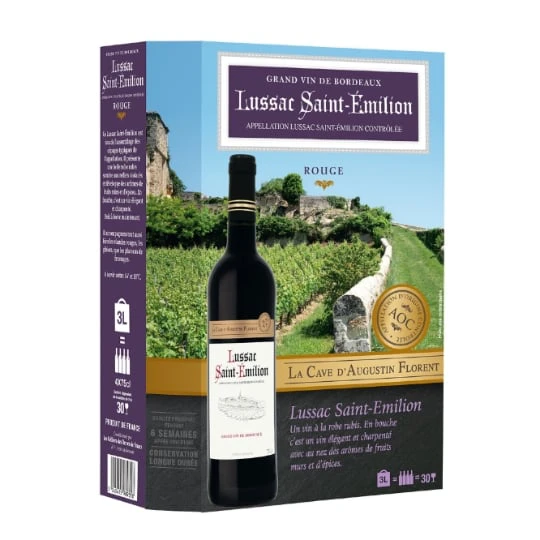 Vin rouge AOC Lussac Saint- Emilion