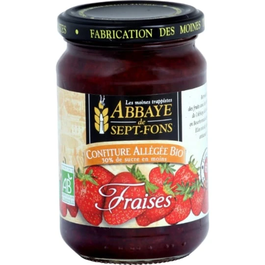 Confiture bio allégée fraises