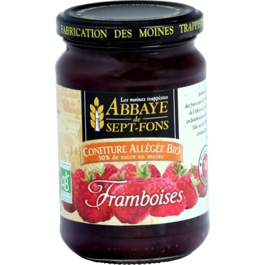 Confiture bio allégée framboises