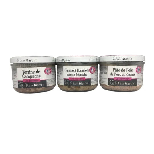 Terrines de campagne, béarnaise & porc cognac