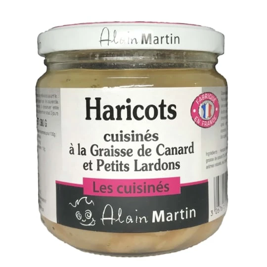 Plat cuisiné Haricots à la graisse de canard et petits lardons