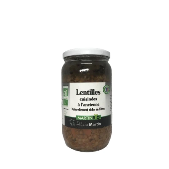 Lentilles bio cuisinées à l'ancienne