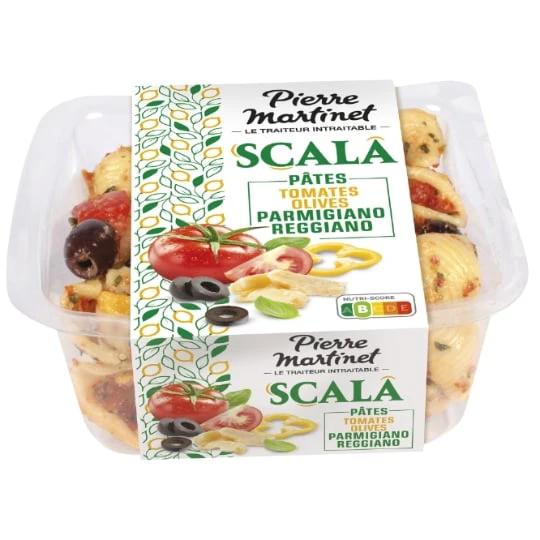 Salade Scala Pâtes Tomates Olives Parmigiano Reggiano