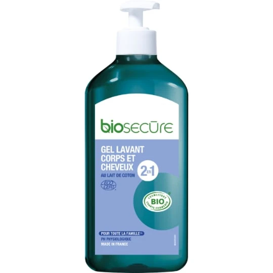 Gel douche Enfant Corps et Cheveux au Lait de Coton Bio
