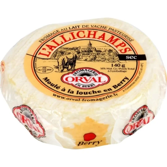 Fromage Sec Au Lait de Vache Pasteurisé 38% Mat.Gr.