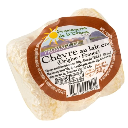 Fromage de Chèvre Au Lait Cru 26% Mat.Gr.