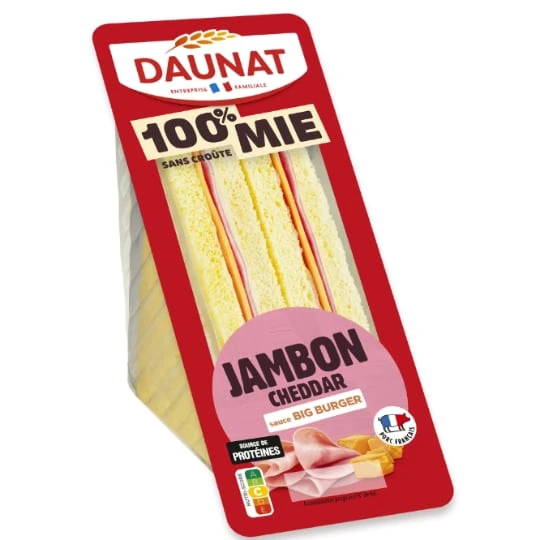 Sandwich Club Jambon Cheddar Sauce Big Burger