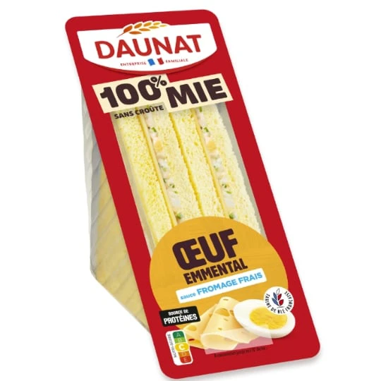 Sandwich Œuf Emmental Sauce Fromage Frais