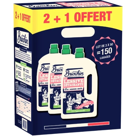 Lessive liquide Au savon noir Bouquet floral