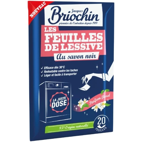 Feuille de Lessive  au Savon Noir Parfum Floral