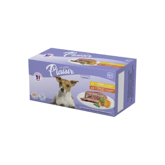Terrines 2 Recettes Viande - Pour Chien Adulte
