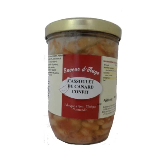 Plat cuisiné cassoulet confit canard