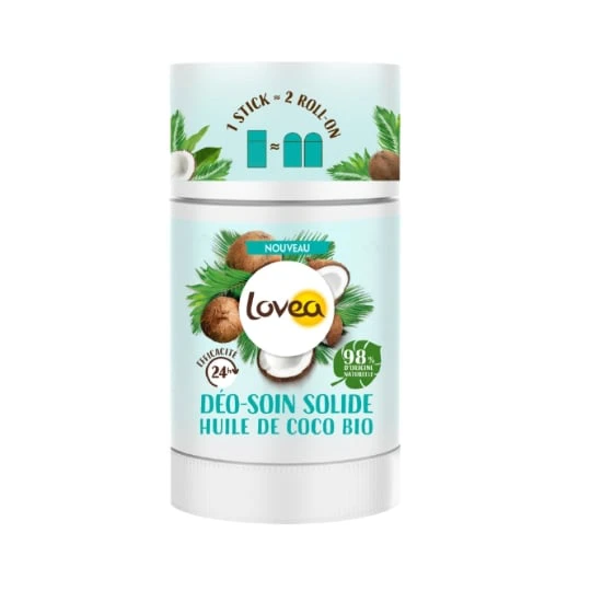 Déodorant solide Végan Sans alcool et sans eau Huile de coco Bio