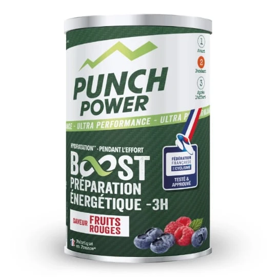 Boisson Energétique Boost +3h Saveur Fruits rouges