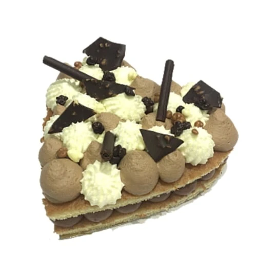 Gâteau cœur 3 chocolats
