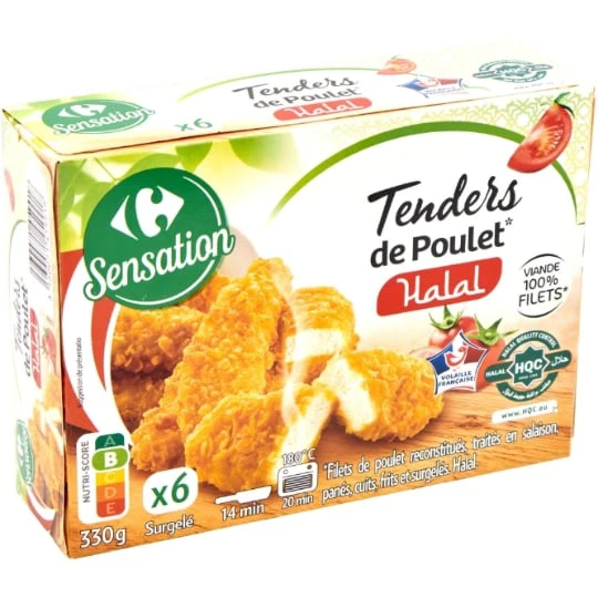 Tenders de poulet halal