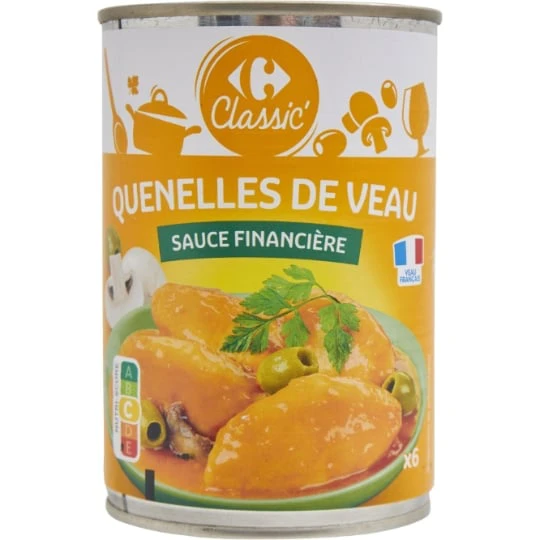 Quenelle de veau sauce financière