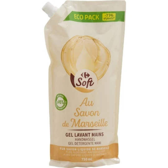 Gel lavant mains savon de Marseille