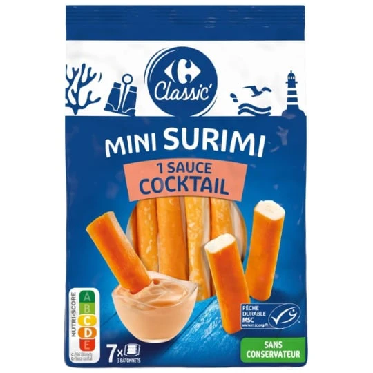 Mini surimi sauce cocktail