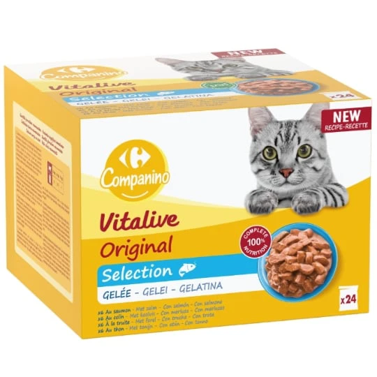 Pâtée Pour Chat Adulte En Gelée Poisson Vitalive