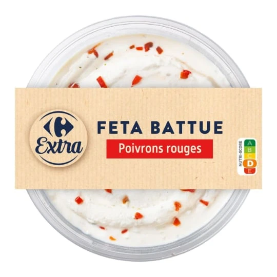 Feta battue poivron rouge