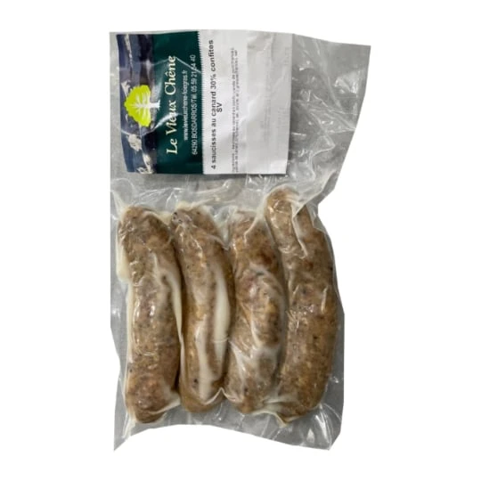 Saucisse au canard 30% confites