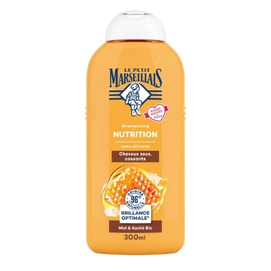 Shampoing Nutrition Cheveux secs cassants Miel de Provence Bio et Karité Bio