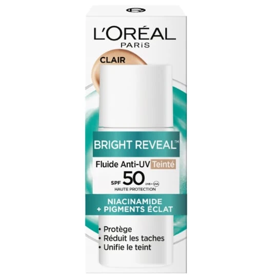 Fluide anti-UV teinté Bright Reveal SPF 50