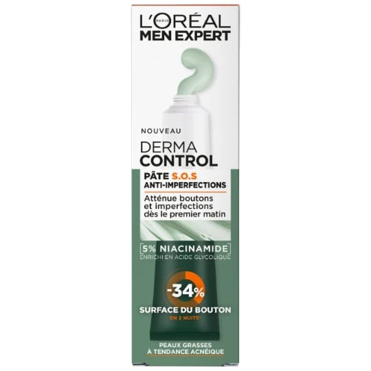 Soin Visage Homme Anti-imperfections Derma Control Pâte SOS