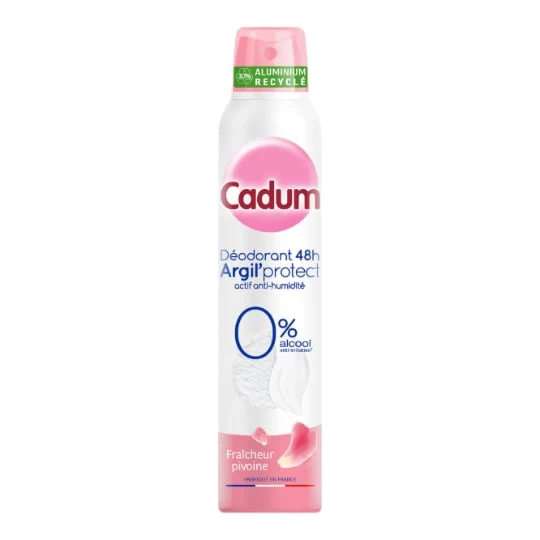 Déodorant spray Anti-odeurs 48H Argil Protect Fraîcheur Pivoine