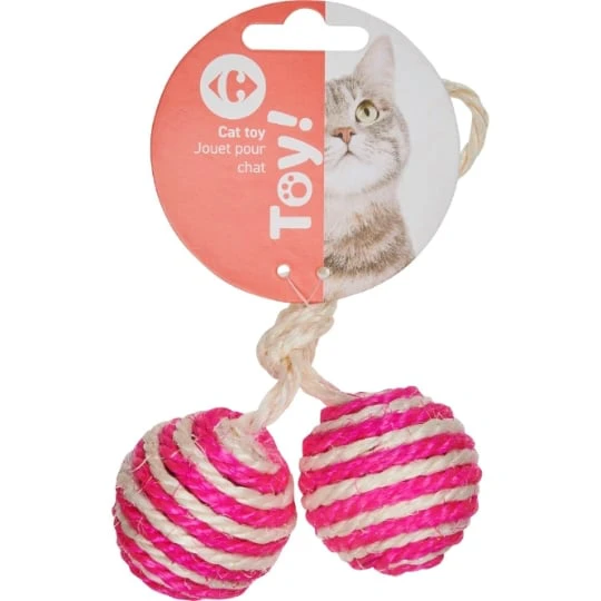 Jouet Pour Chat Balle En Toile De Jute