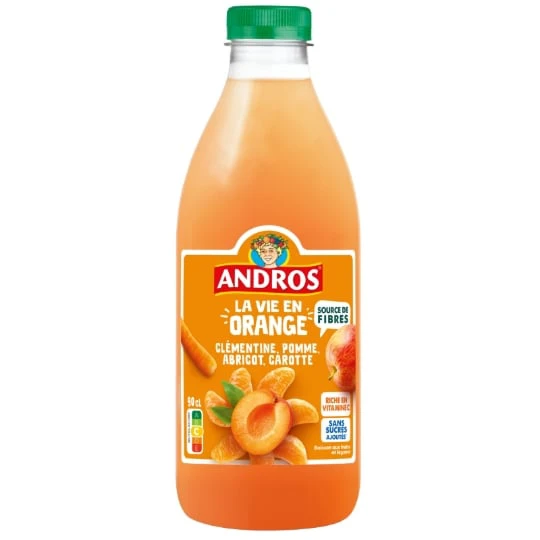 Boisson aux Fruits La Vie En Orange Clémentine Pomme Abricot et Carotte