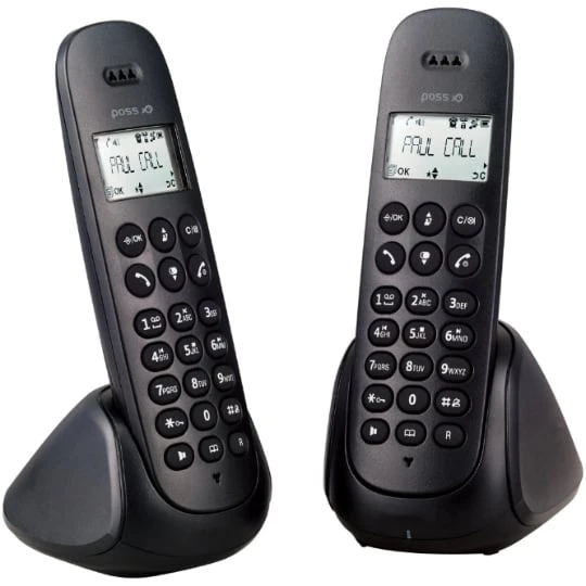 Téléphone fixe Duo avec répondeur - PSDP230D - Noir