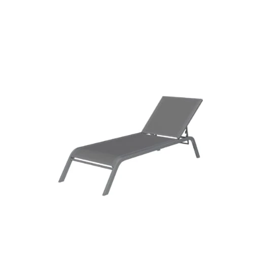 Bain de soleil Multiposition en Aluminium Gris Tello