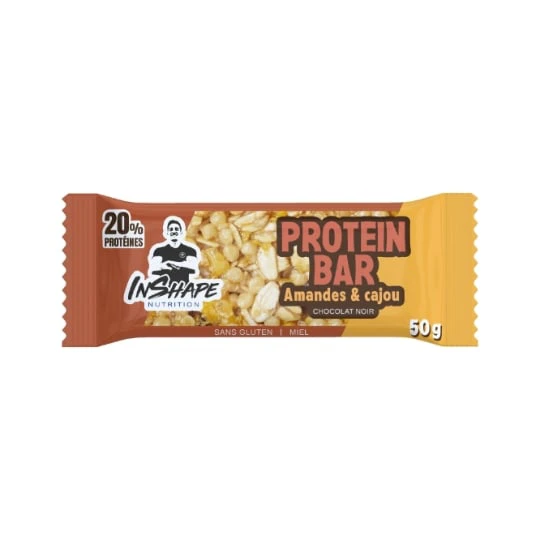 Barre Protéinée Cashew Amandes & Cajou Chocolat Noir