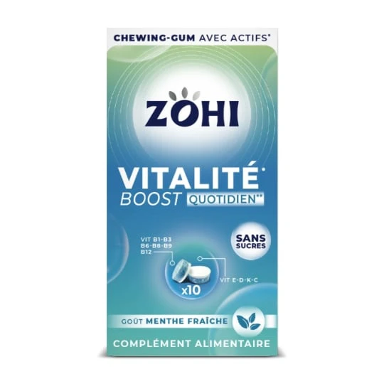 Complément Alimentaire Vitalité Boost Qutidien à la Menthe Fraiche